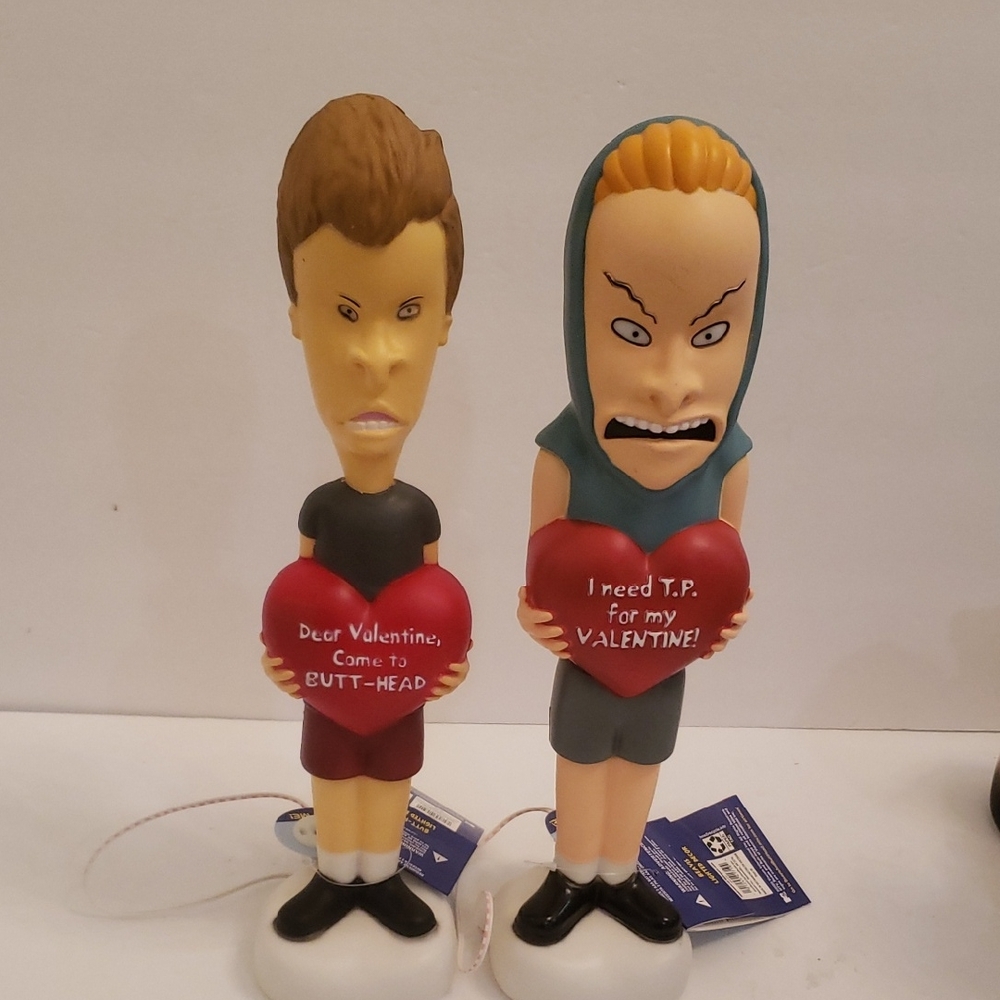 Beavis & Butthead Light Up Valentine Blow Molds NWT